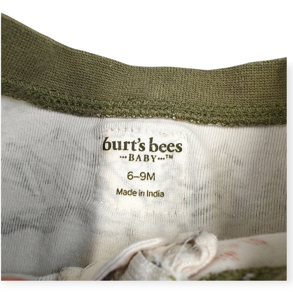 Burt's Bees Baby Unisex Organic Cotton Zip-Front Pajamas Bundle 6-9 Months Sleep - Picture 4 of 8